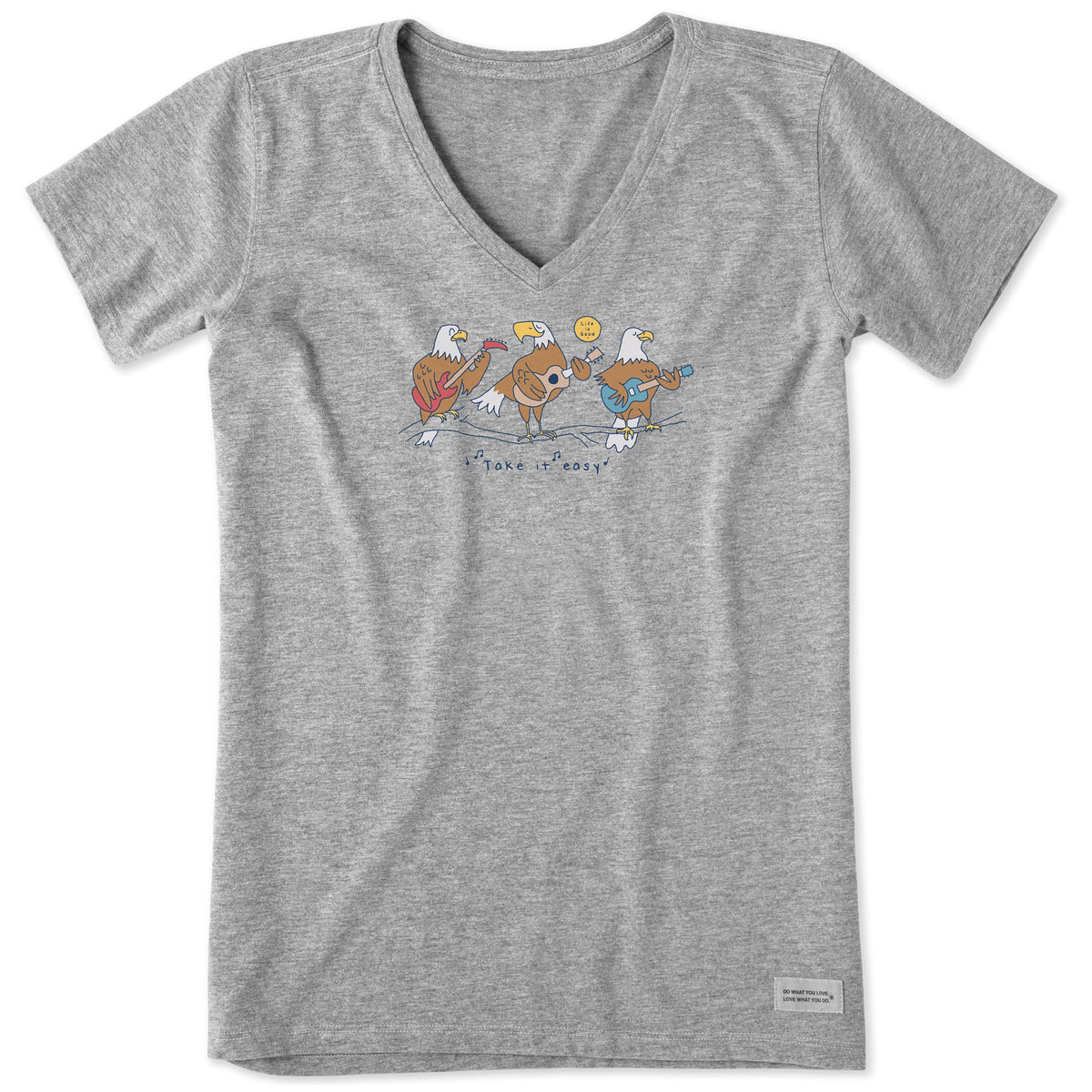 Women's Eagles Take it Easy Short Sleeve Vee