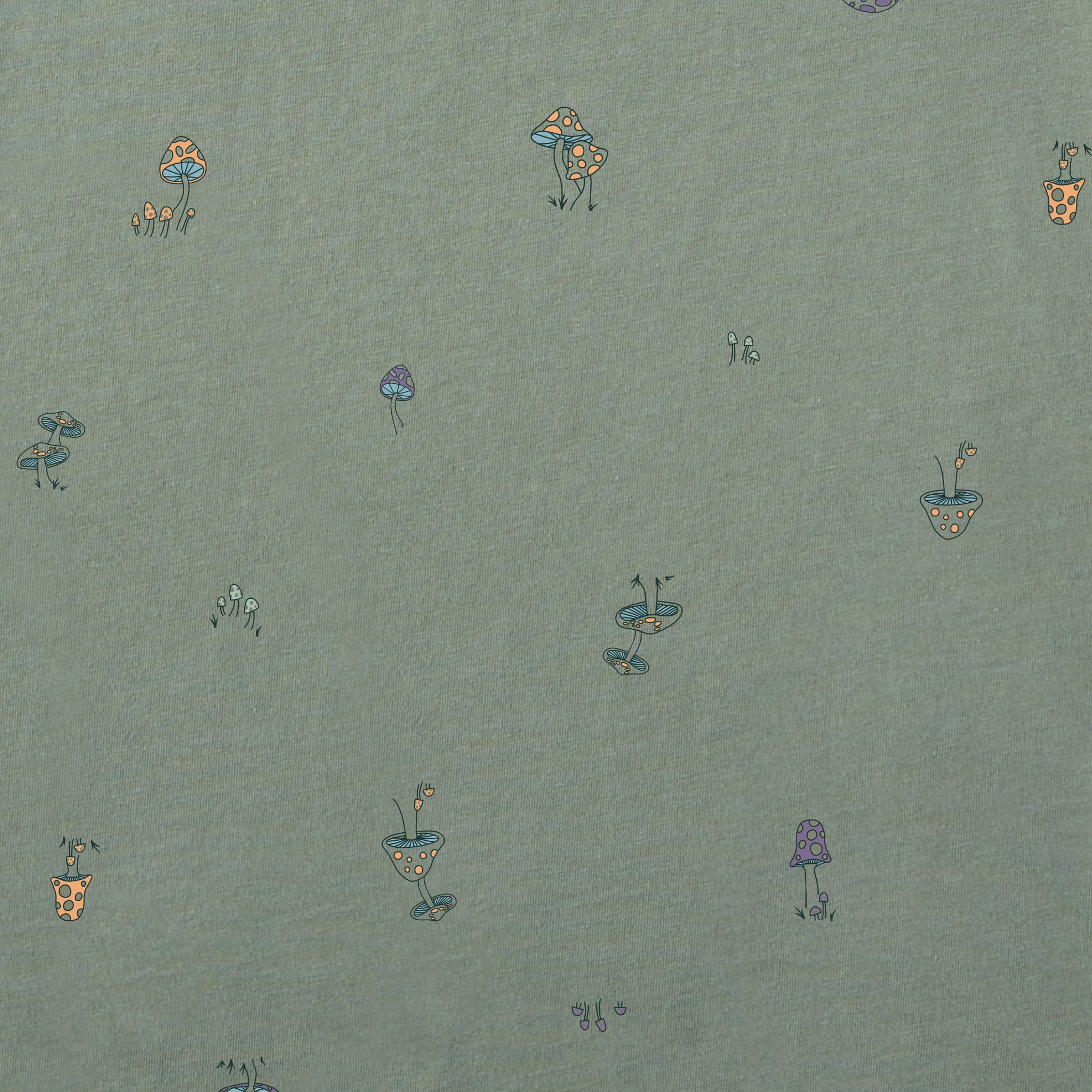 Women's Hippie Mushroom Pattern Crusher-LITE Easy Tee