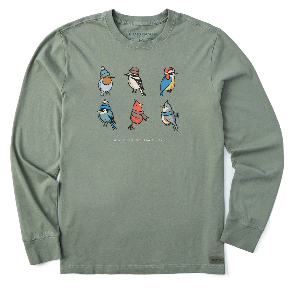 Men's Winter is for the Birds Grid Long Sleeve Crusher Tee