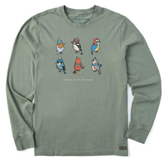 Men's Winter is for the Birds Grid Long Sleeve Crusher Tee