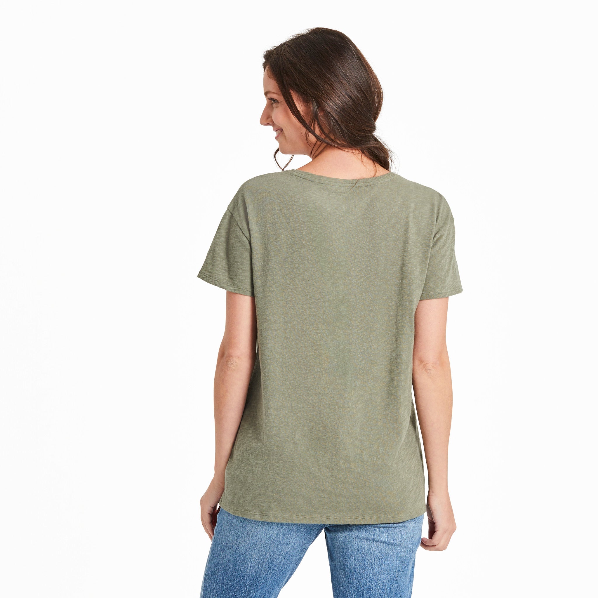 Women's Butterflies and Wildflowers Slub Easy Fit Tee