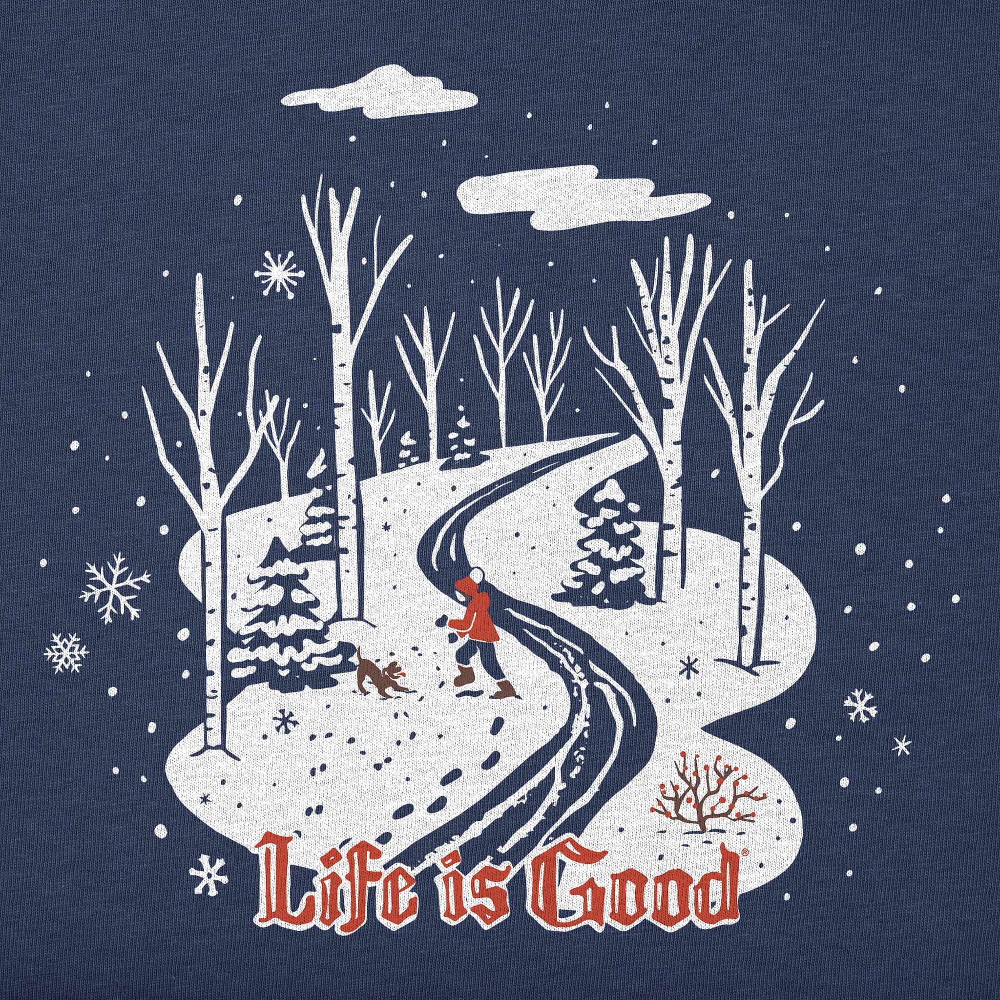 Men's Nostalgic Winter Day Long Sleeve Crusher Tee