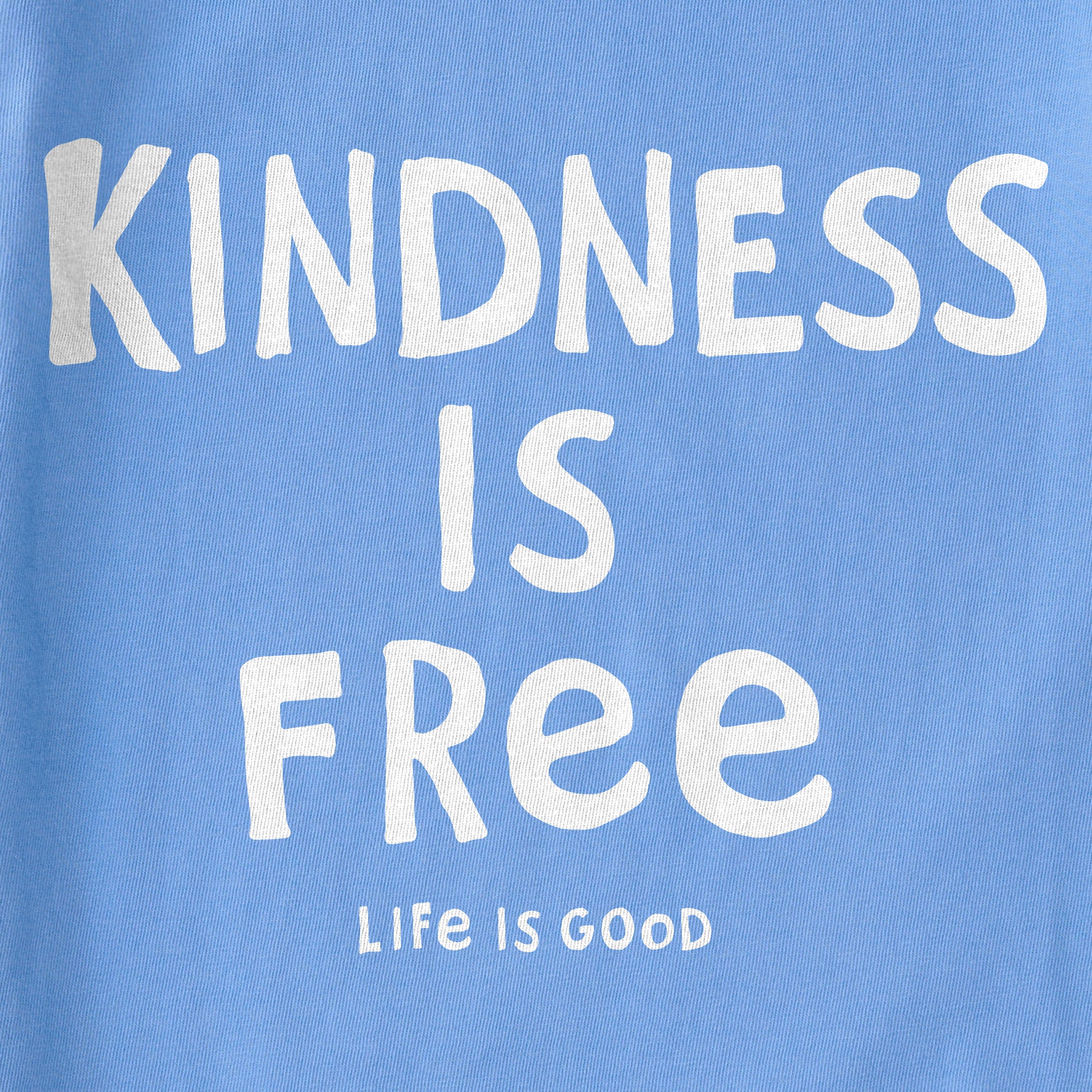 Women's Kindness is Free Long Sleeve Crusher Vee