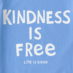 Women's Kindness is Free Long Sleeve Crusher Vee