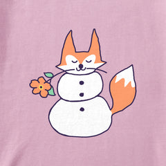 Kids Snowman Fox Short Sleeve Crusher Tee