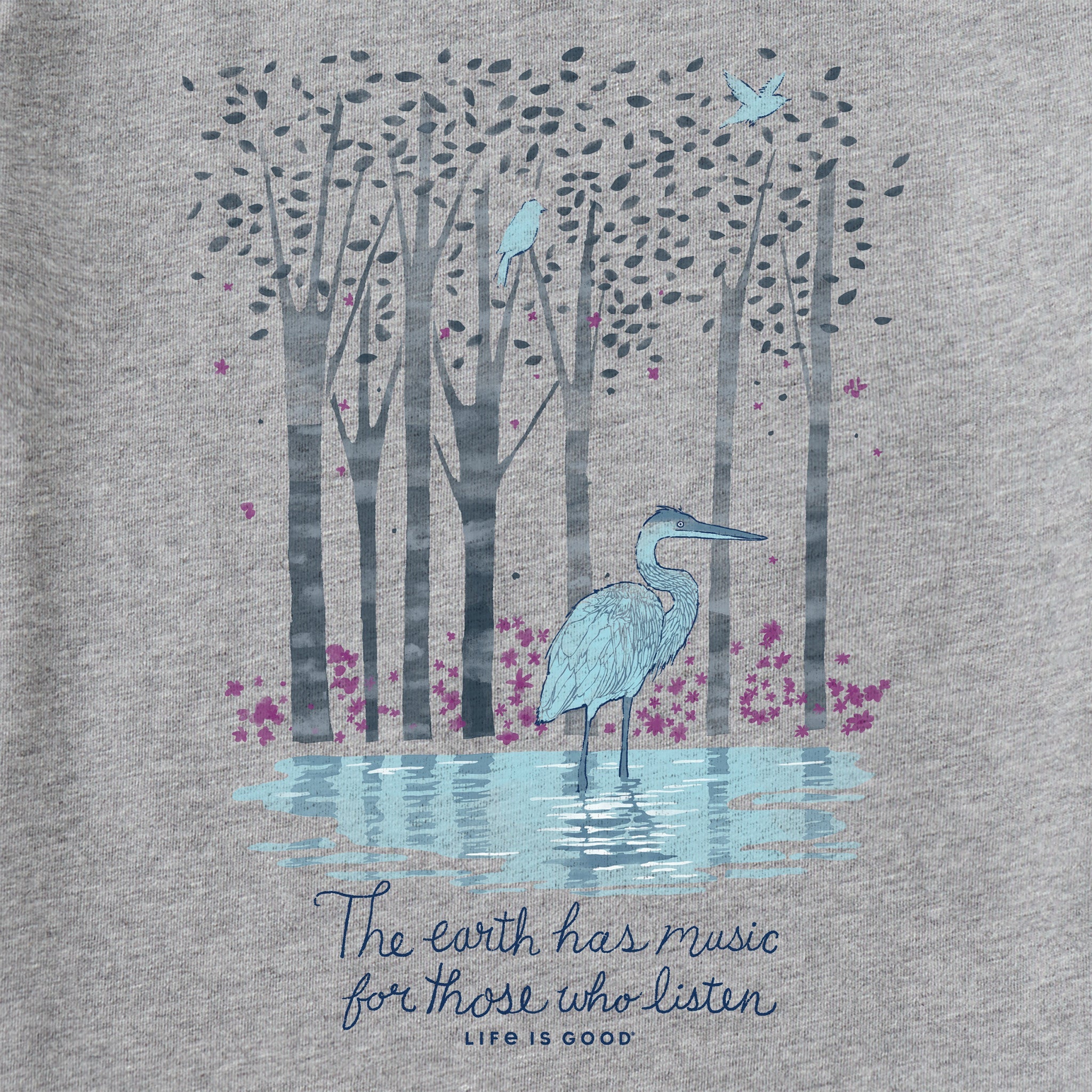 Women's Earth Has Music Heron Long Sleeve Crusher Vee