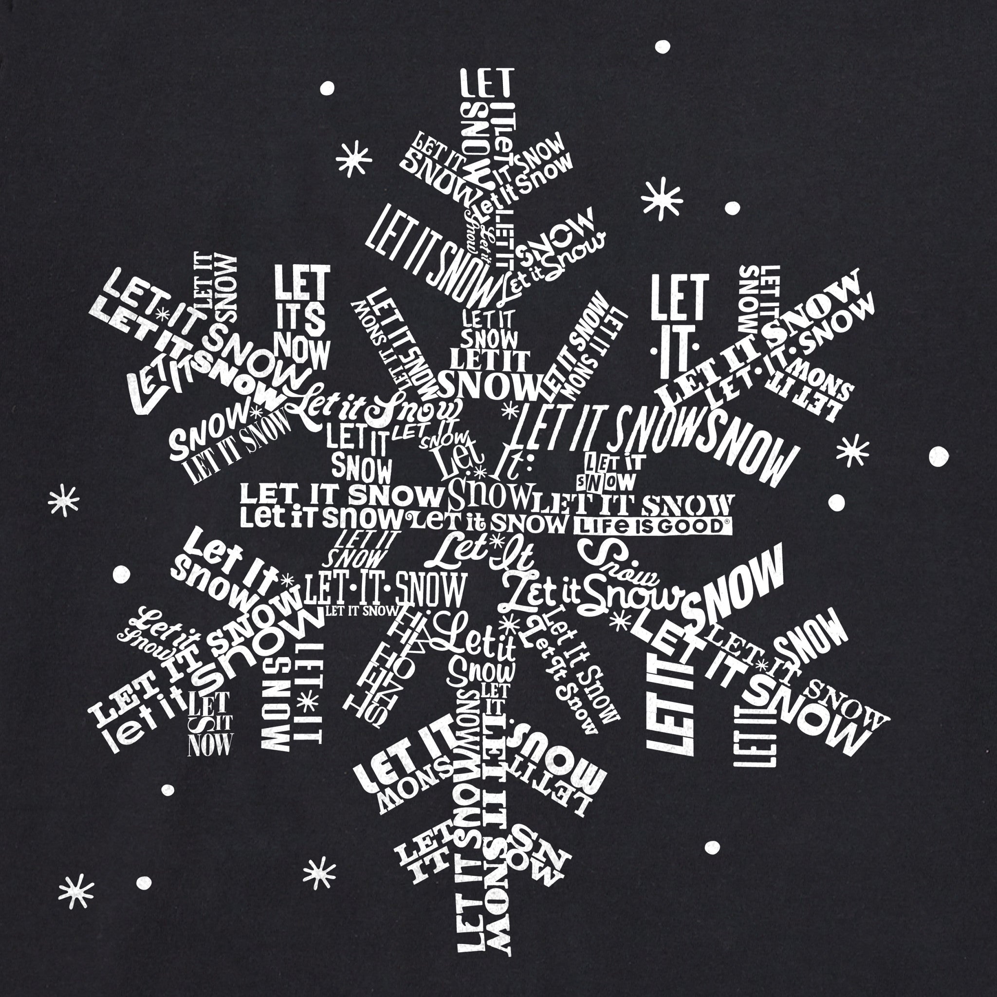 Women's Let It Snowflake Long Sleeve Crusher Vee