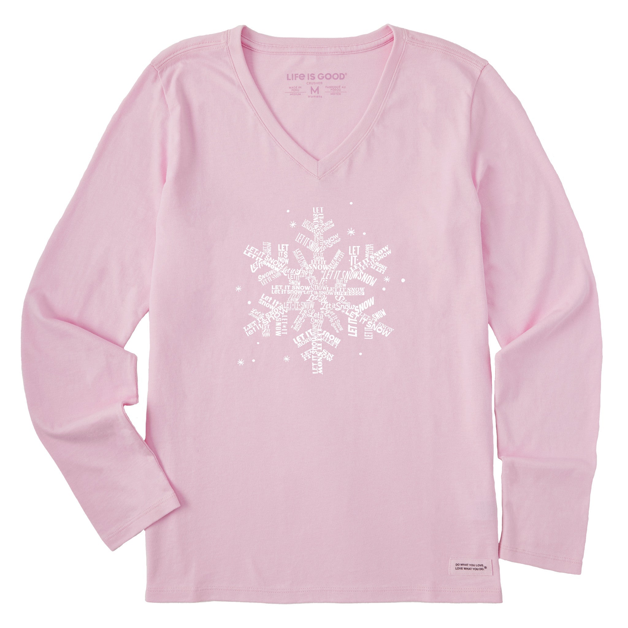 Women's Let It Snowflake Long Sleeve Crusher Vee