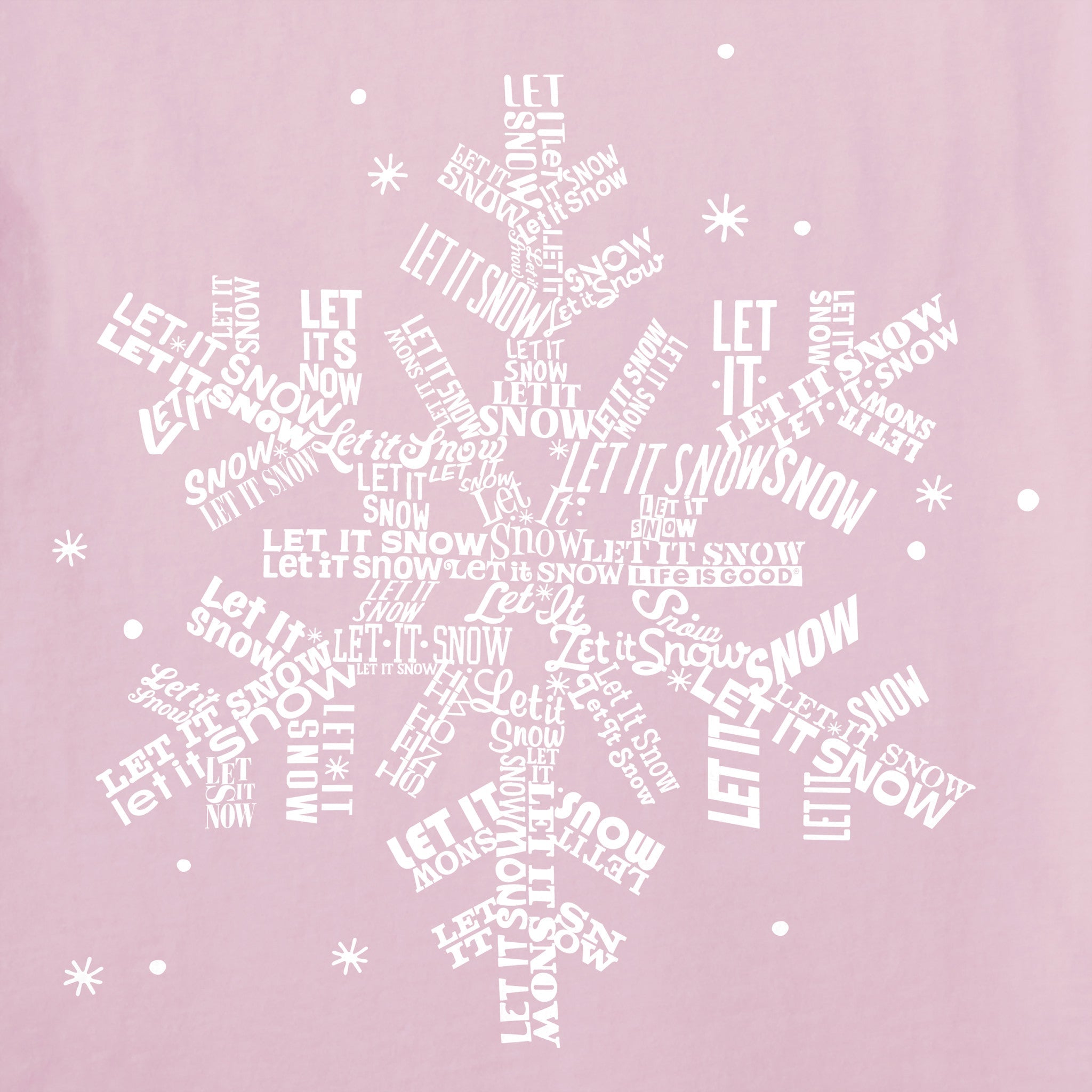 Women's Let It Snowflake Long Sleeve Crusher Vee