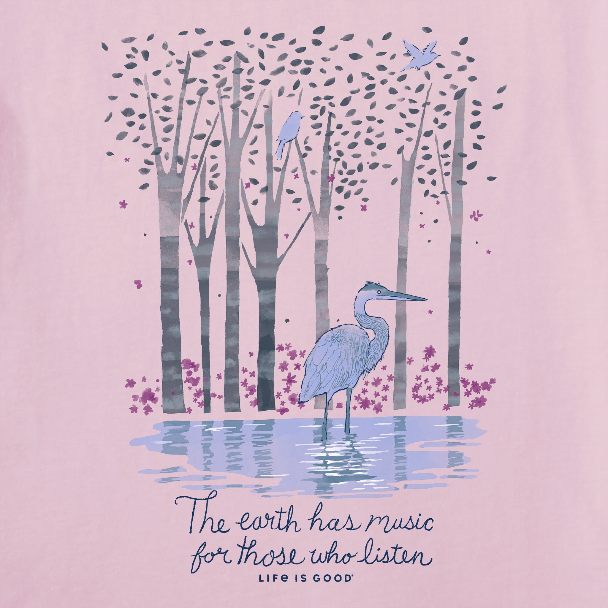 Women's Earth Has Music Heron Long Sleeve Crusher Vee