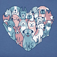 Women's Heart of Dogs Long Sleeve Crusher Vee