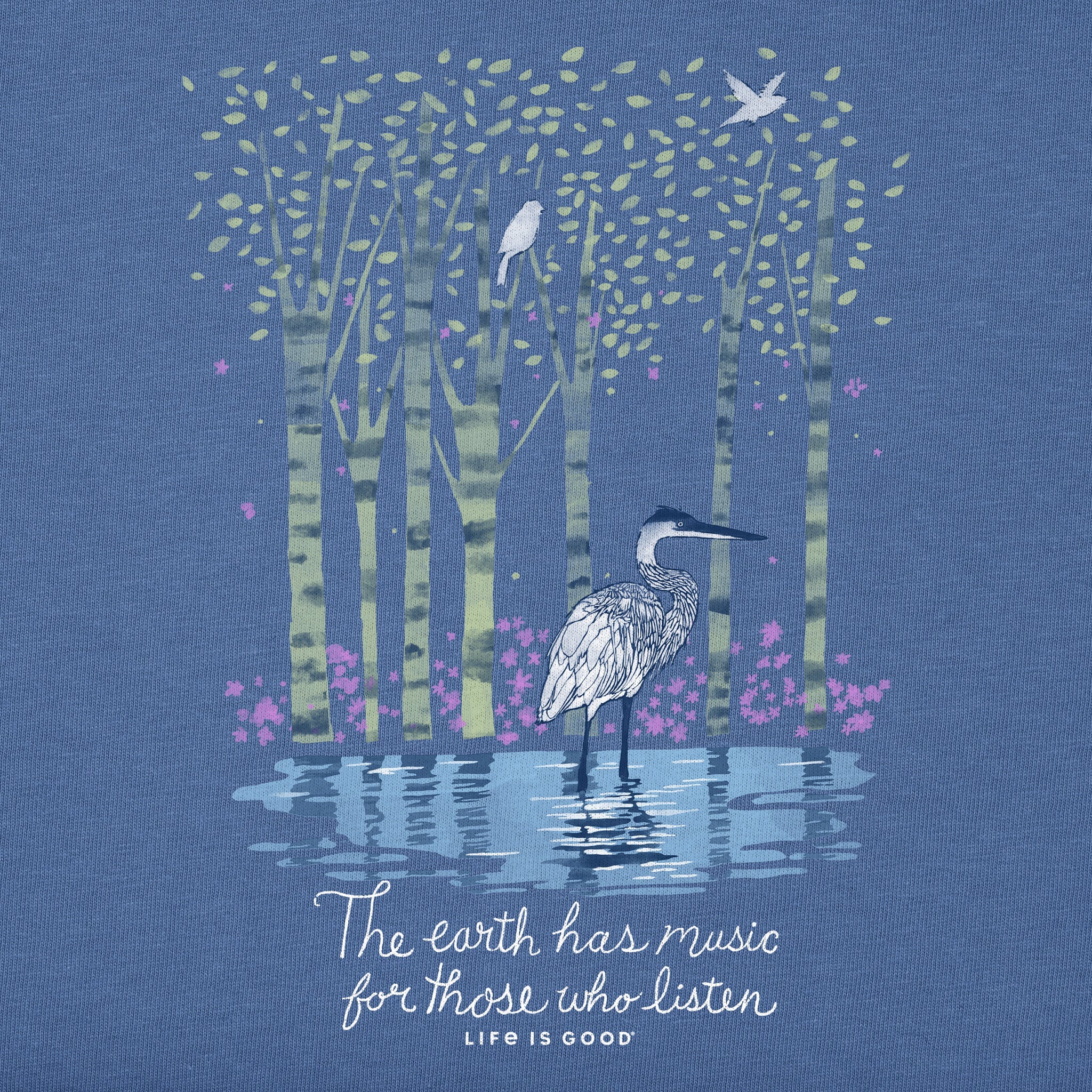 Women's Earth Has Music Heron Long Sleeve Crusher Vee