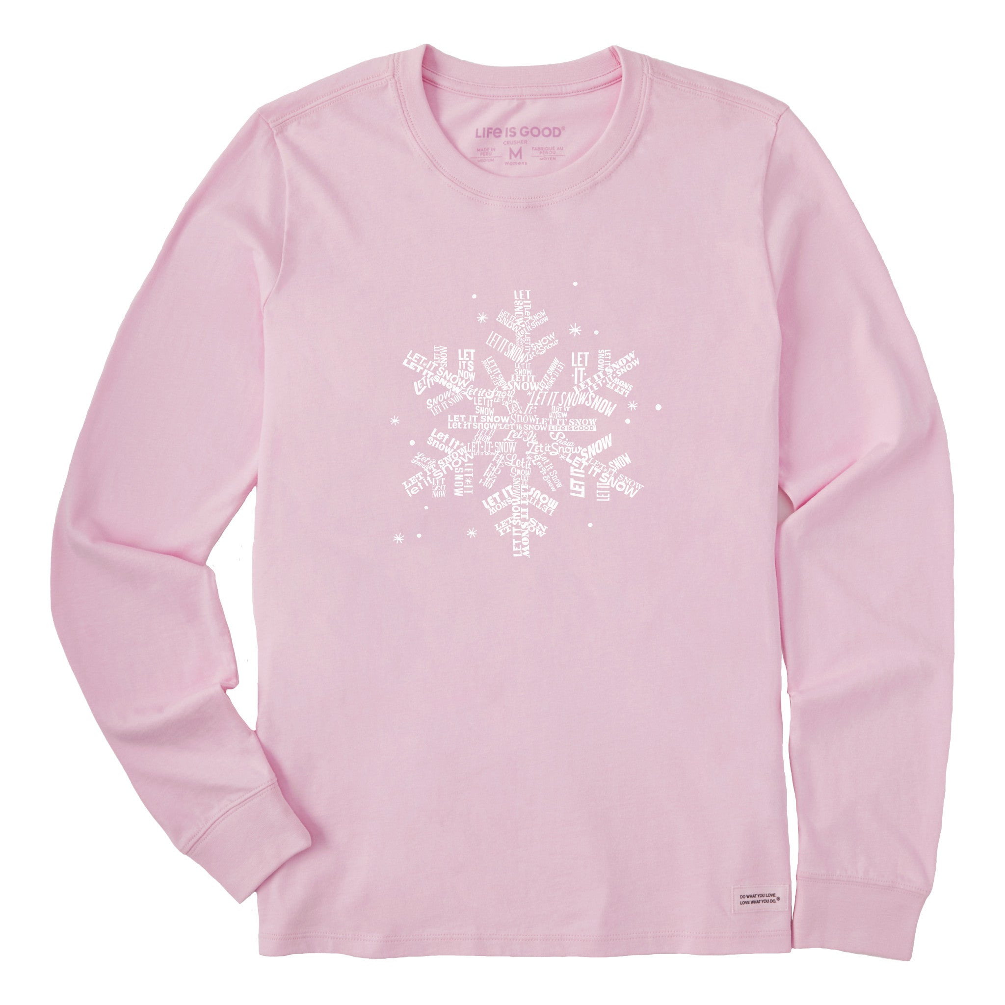 Women's Let It Snowflake Long Sleeve Crusher Tee