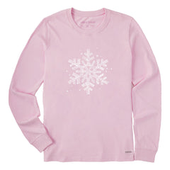Women's Let It Snowflake Long Sleeve Crusher Tee