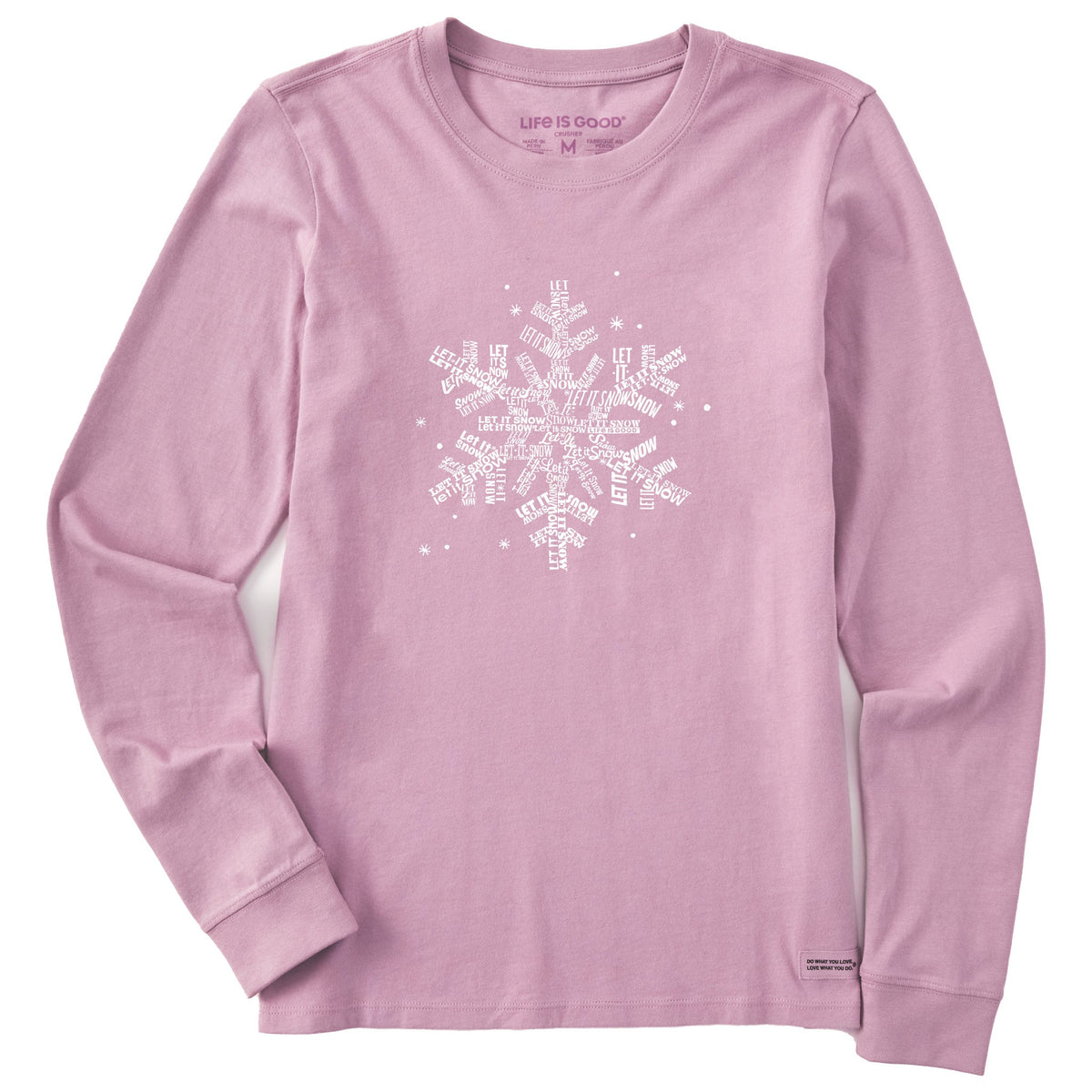 Women's Let It Snowflake Long Sleeve Crusher Tee