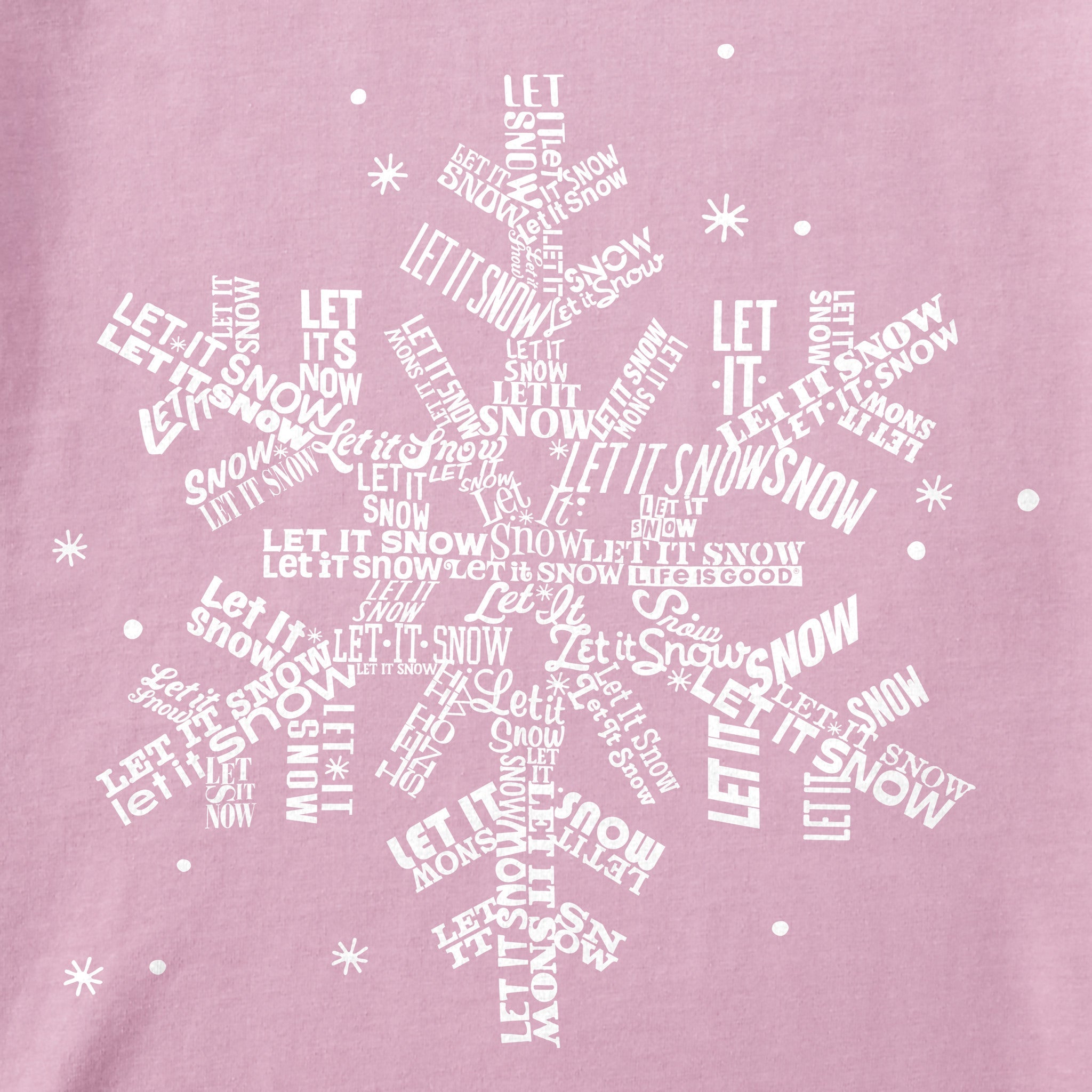 Women's Let It Snowflake Long Sleeve Crusher Tee