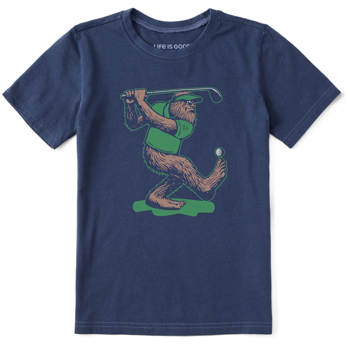 Kids Bigfoot Golfing Short Sleeve Crusher Tee