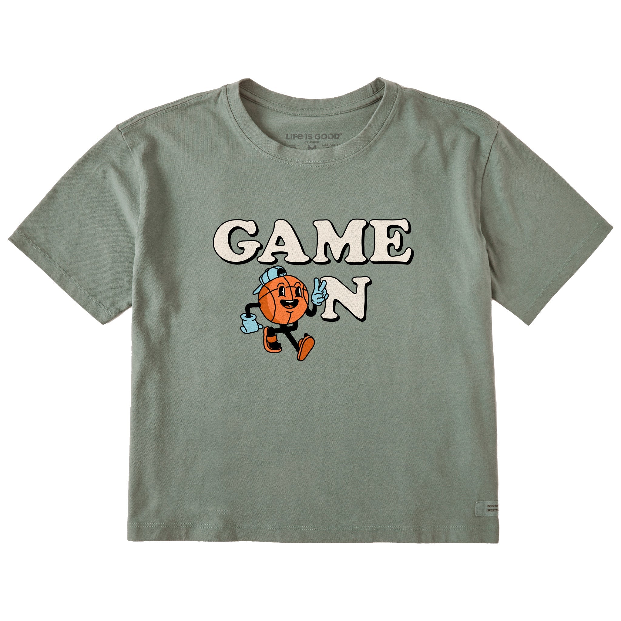 Women's Game On Hoop Short Sleeve Crusher Boxy Tee