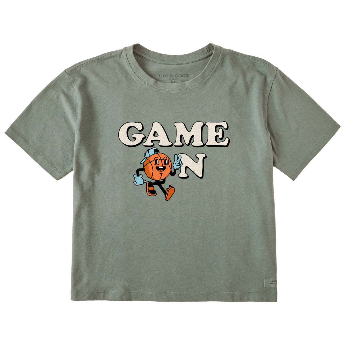 Women's Game On Hoop Short Sleeve Crusher Boxy Tee