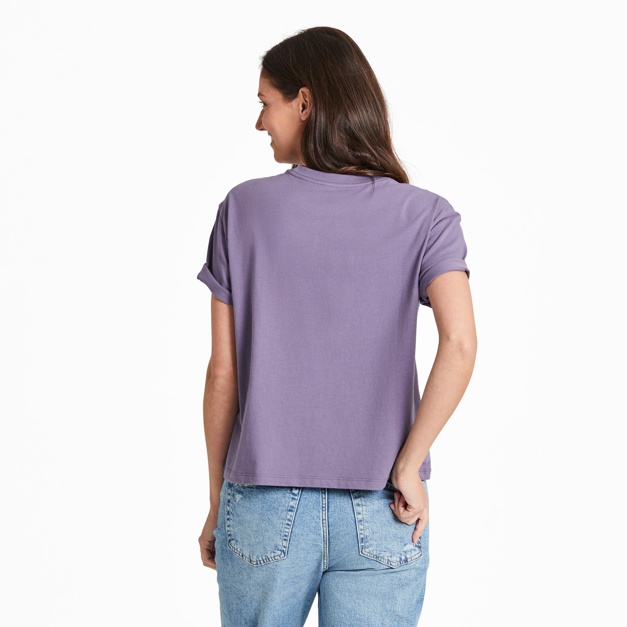 Women's Happiness Comes in Waves Short Sleeve Crusher Boxy Tee