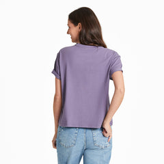 Women's Happiness Comes in Waves Short Sleeve Crusher Boxy Tee