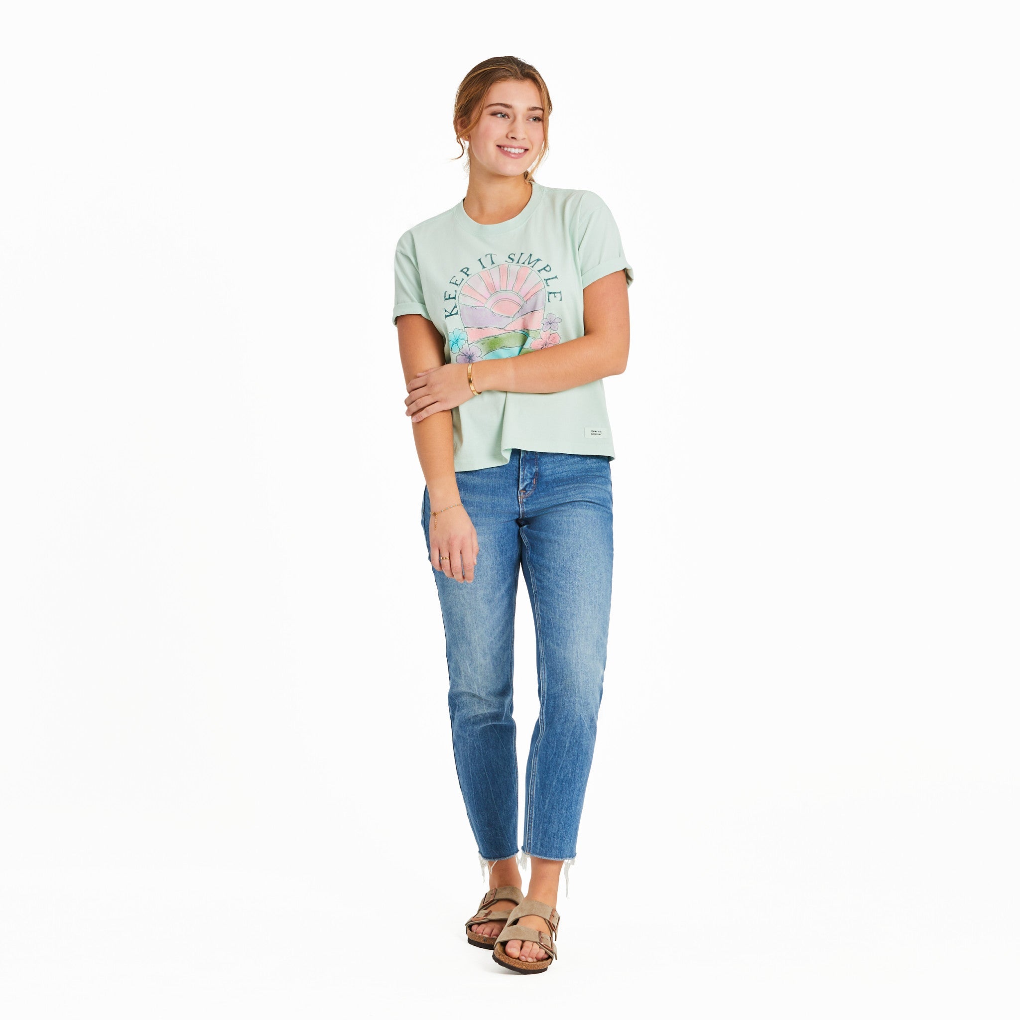 Women's Keep It Simple Sun Short Sleeve Crusher Boxy Tee