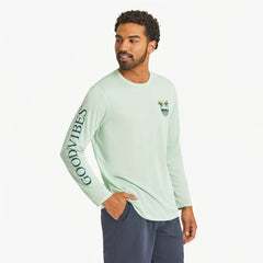 Men's Small Palms Long Sleeve Sun Crusher Tee