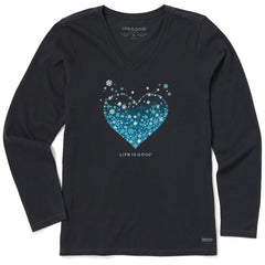 Women's Heart of Snow Long Sleeve Crusher Vee