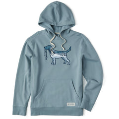 Men's Snowscape Dog Simply True Fleece Hoodie