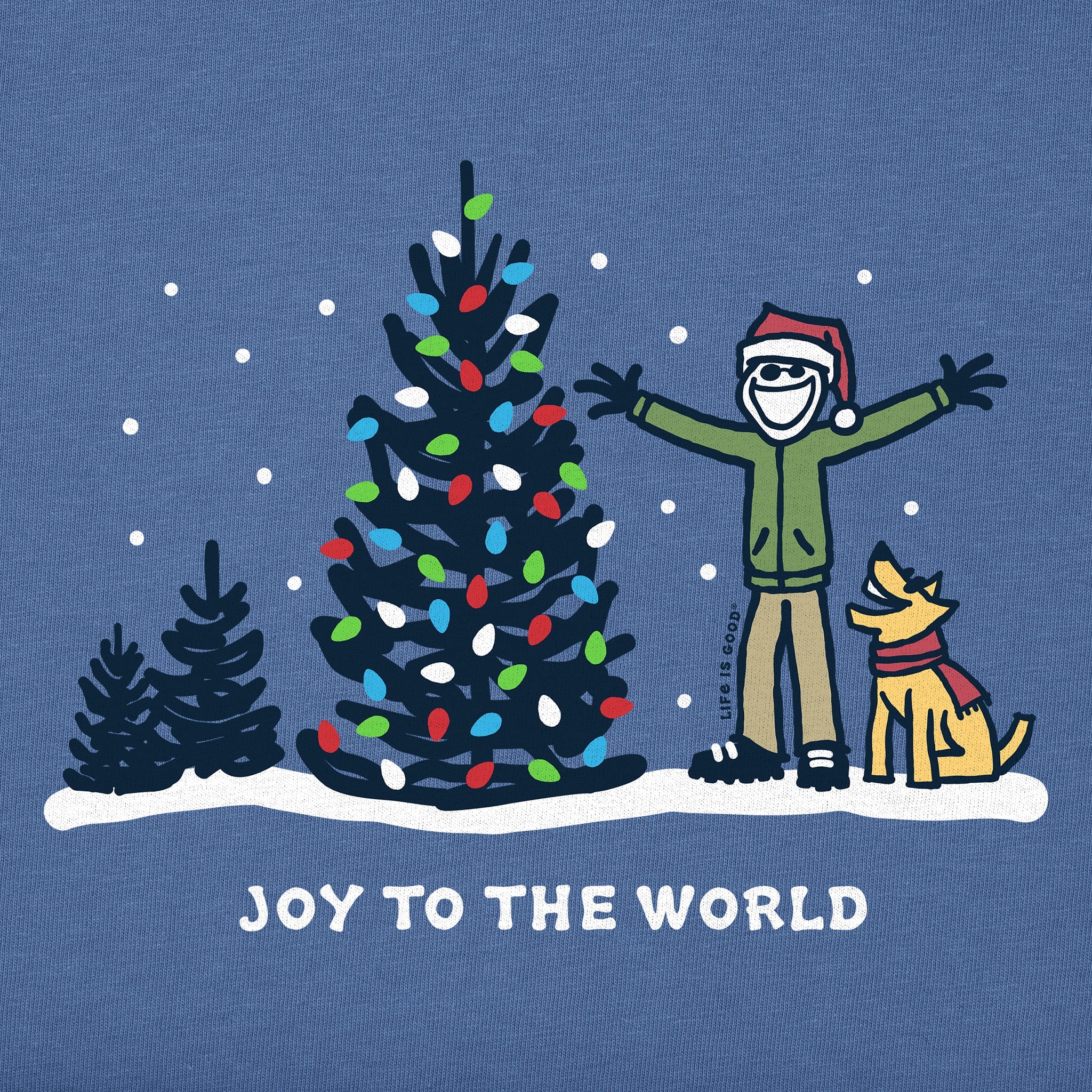 Women's Joy to the World Jake & Rocket Long Sleeve Crusher Tee