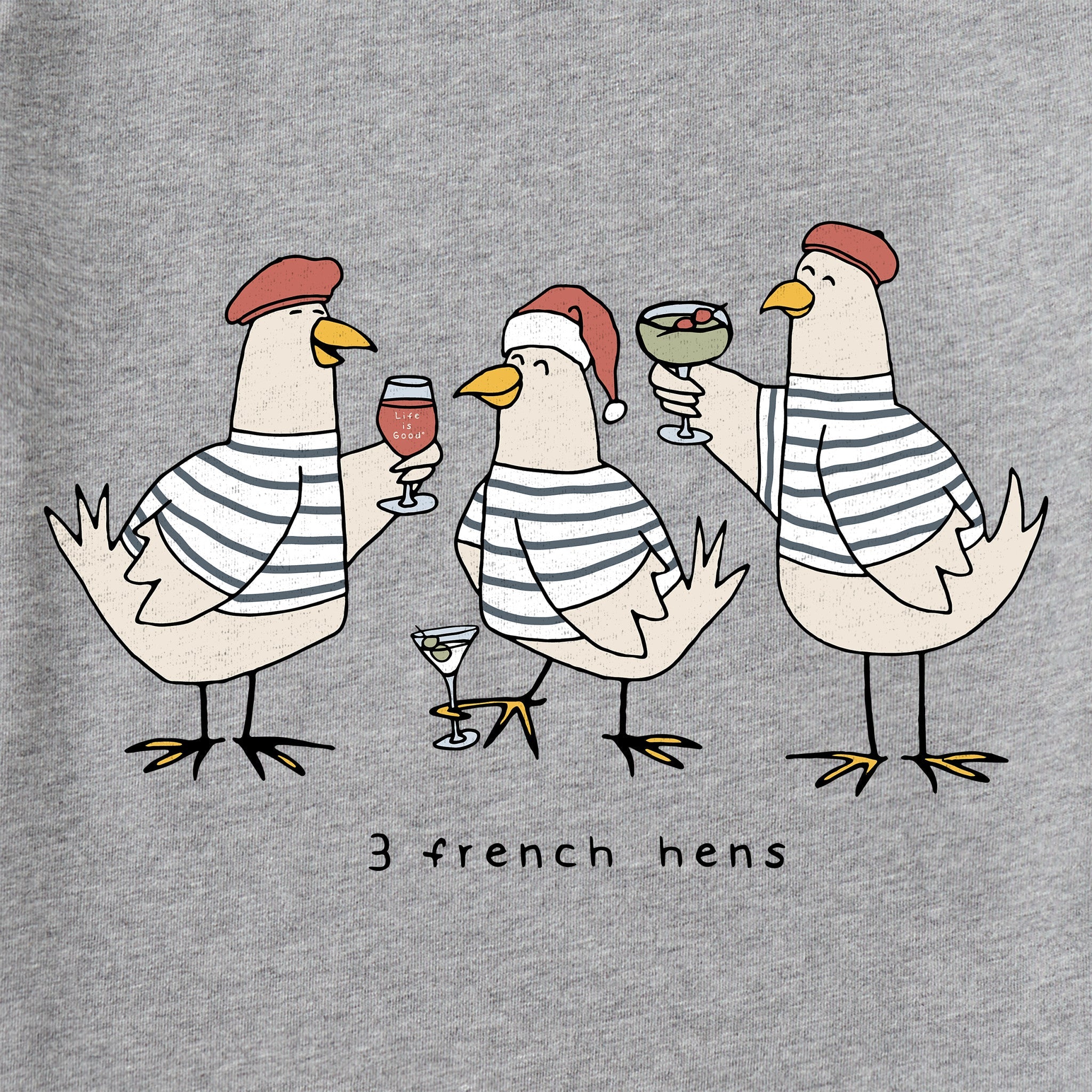 Men's 3 French Hens Short Sleeve Crusher Tee