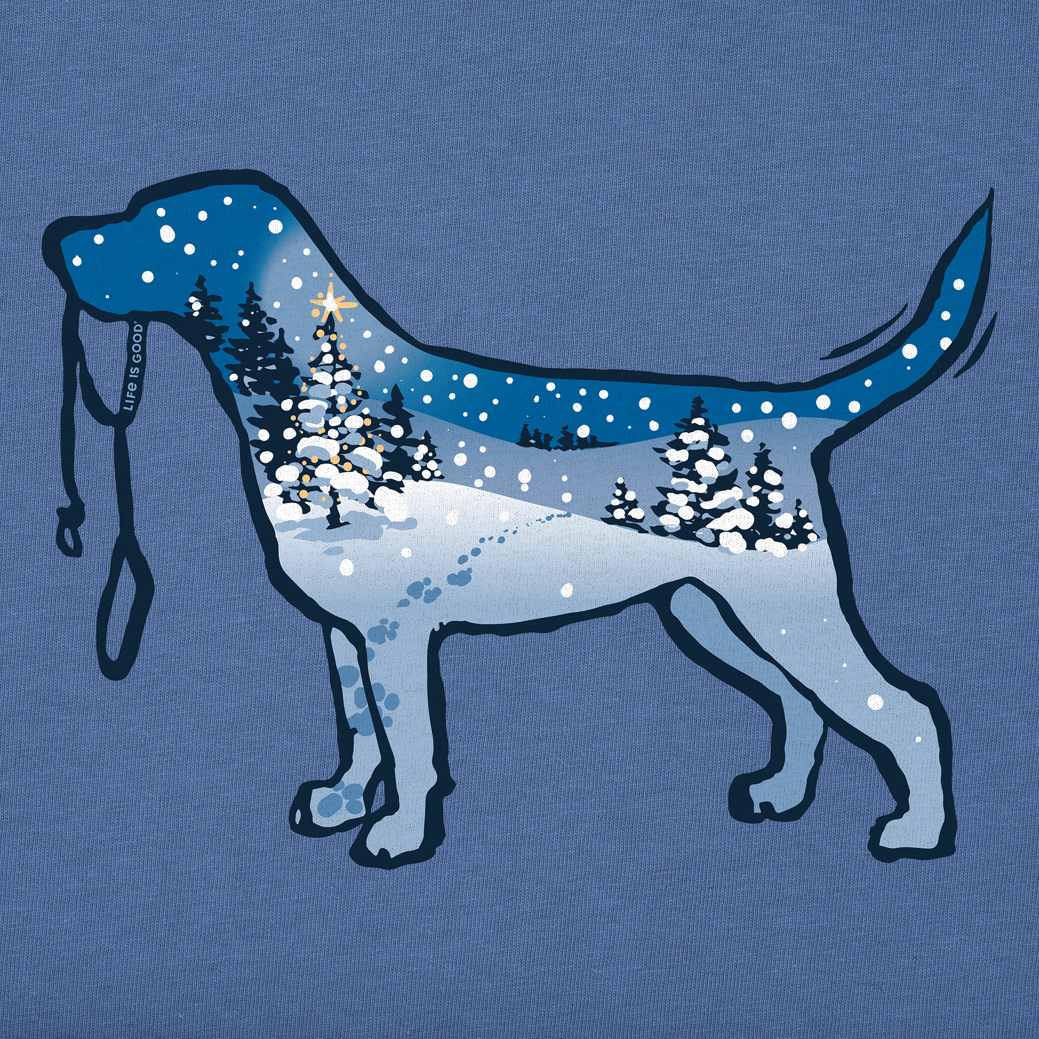 Men's Snowscape Dog Short Sleeve Crusher Tee