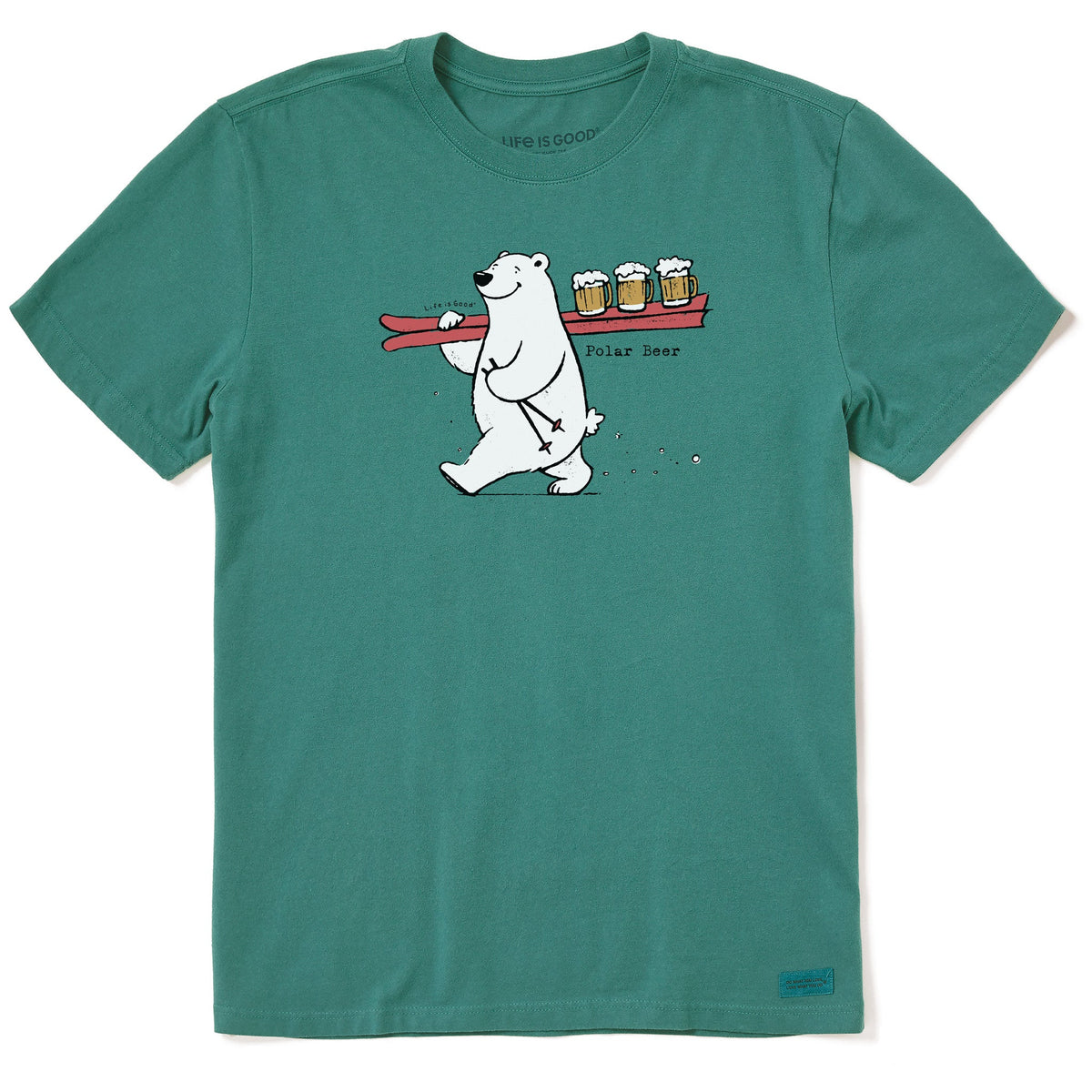 Men's Polar Beer Ski Beer Serve Short Sleeve Crusher Tee