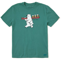 Men's Polar Beer Ski Beer Serve Short Sleeve Crusher Tee