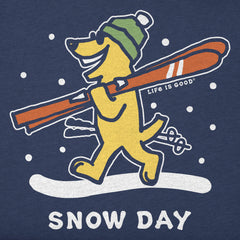 Men's Rocket Ski Snow Day Long Sleeve Crusher Tee