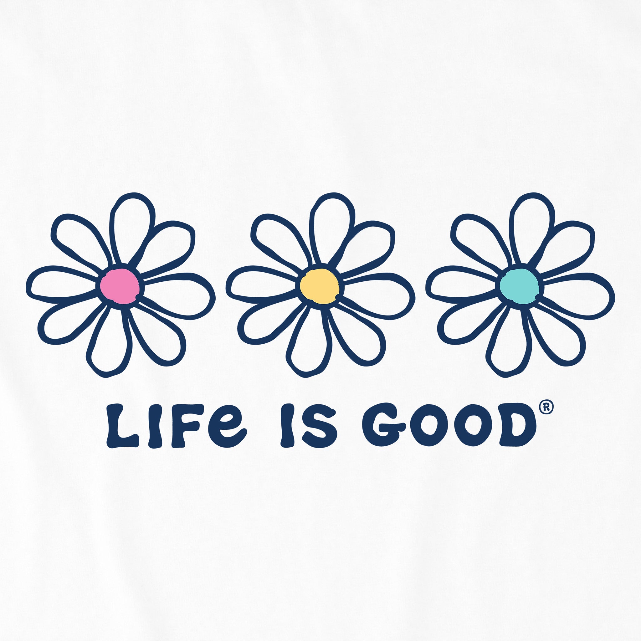 Women's 3 Daisies Long Sleeve Crusher Tee