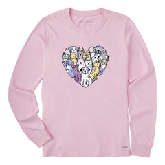 Women's Heart of Dogs Long Sleeve Tee