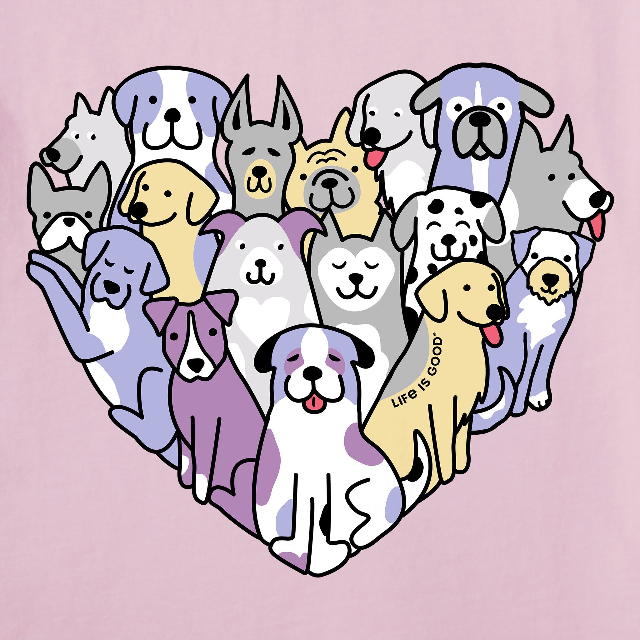 Women's Heart of Dogs Long Sleeve Tee