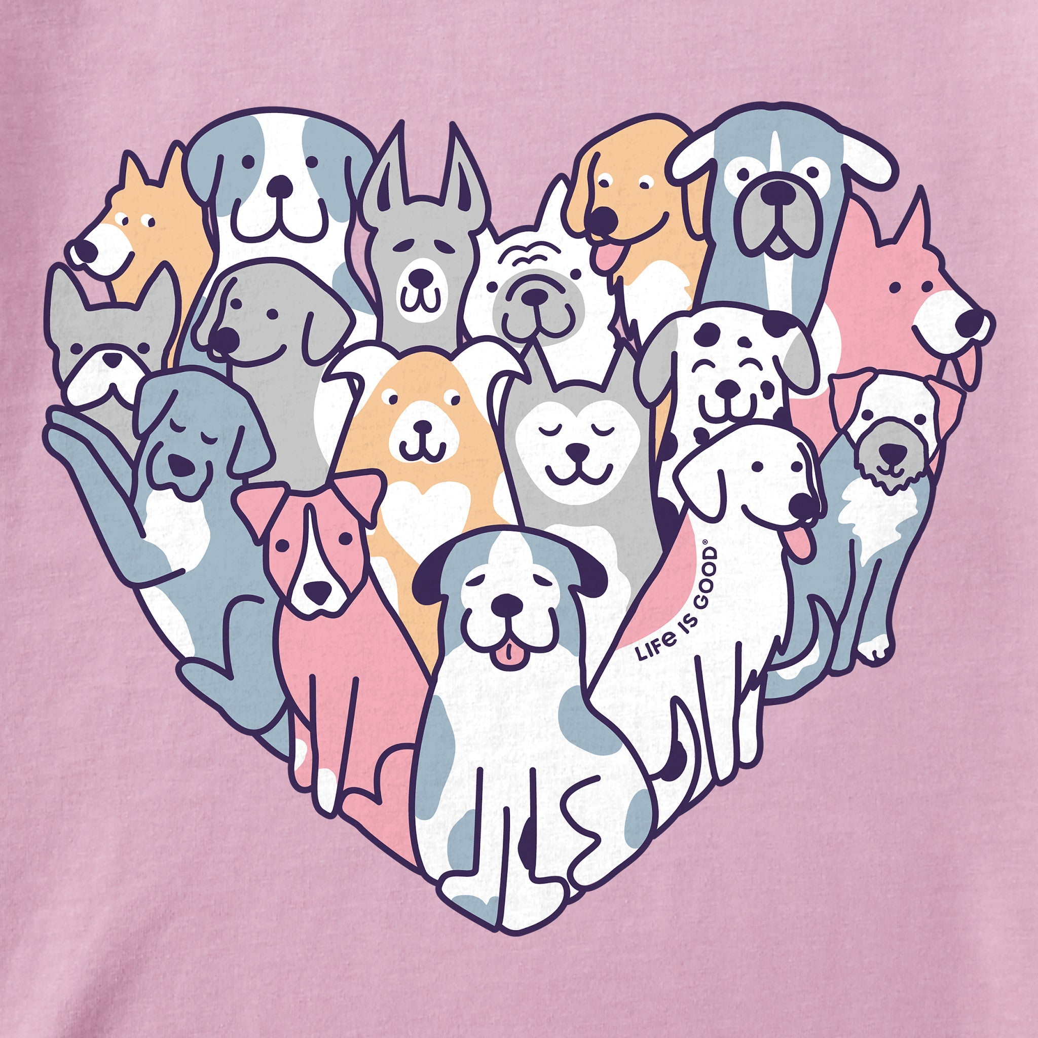 Women's Heart of Dogs Long Sleeve Tee