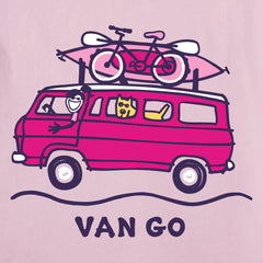 Women's Jackie and Rocket Van Go Short Sleeve Crusher Tee