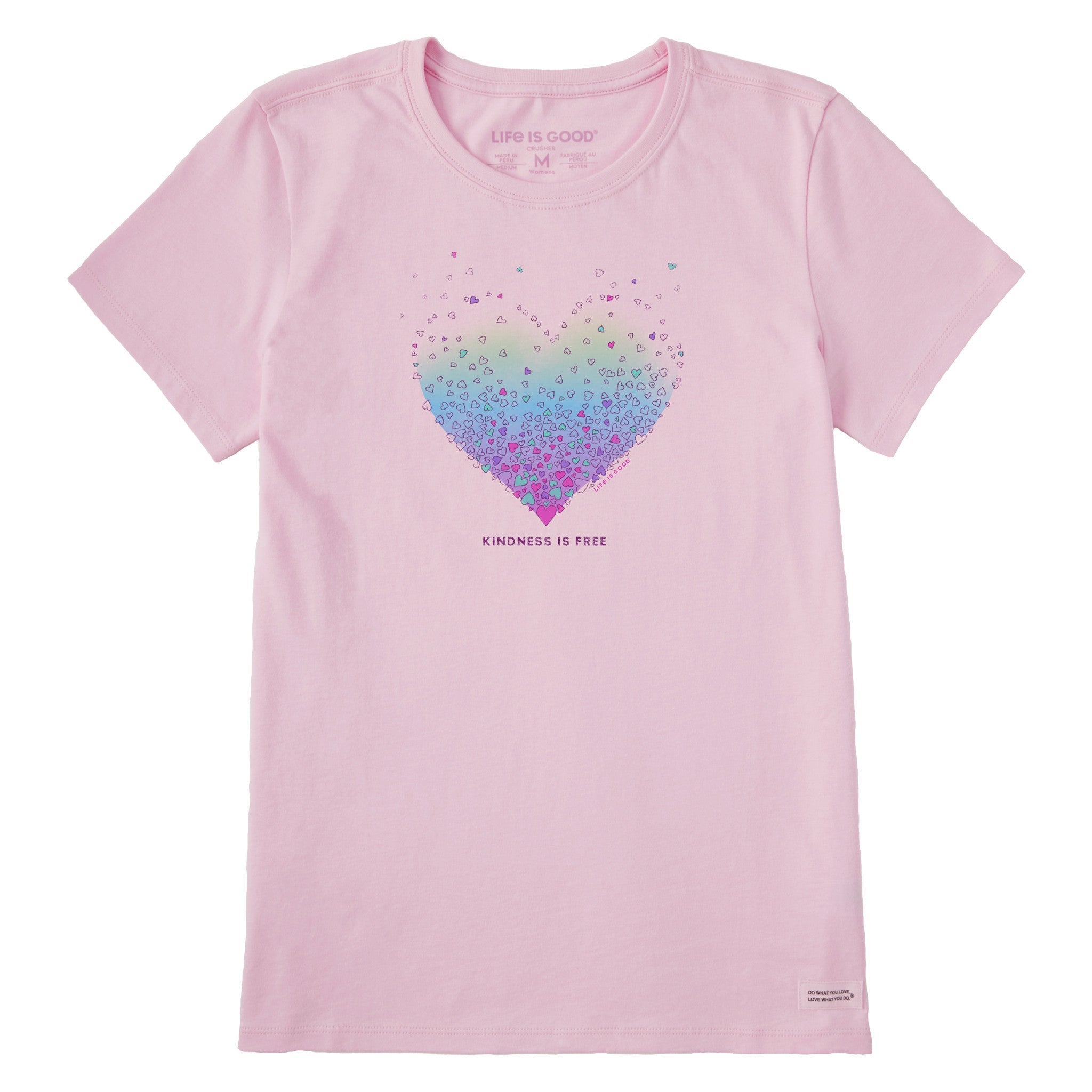 Women's Kindness is Free Evaporating Heart Short Sleeve Tee