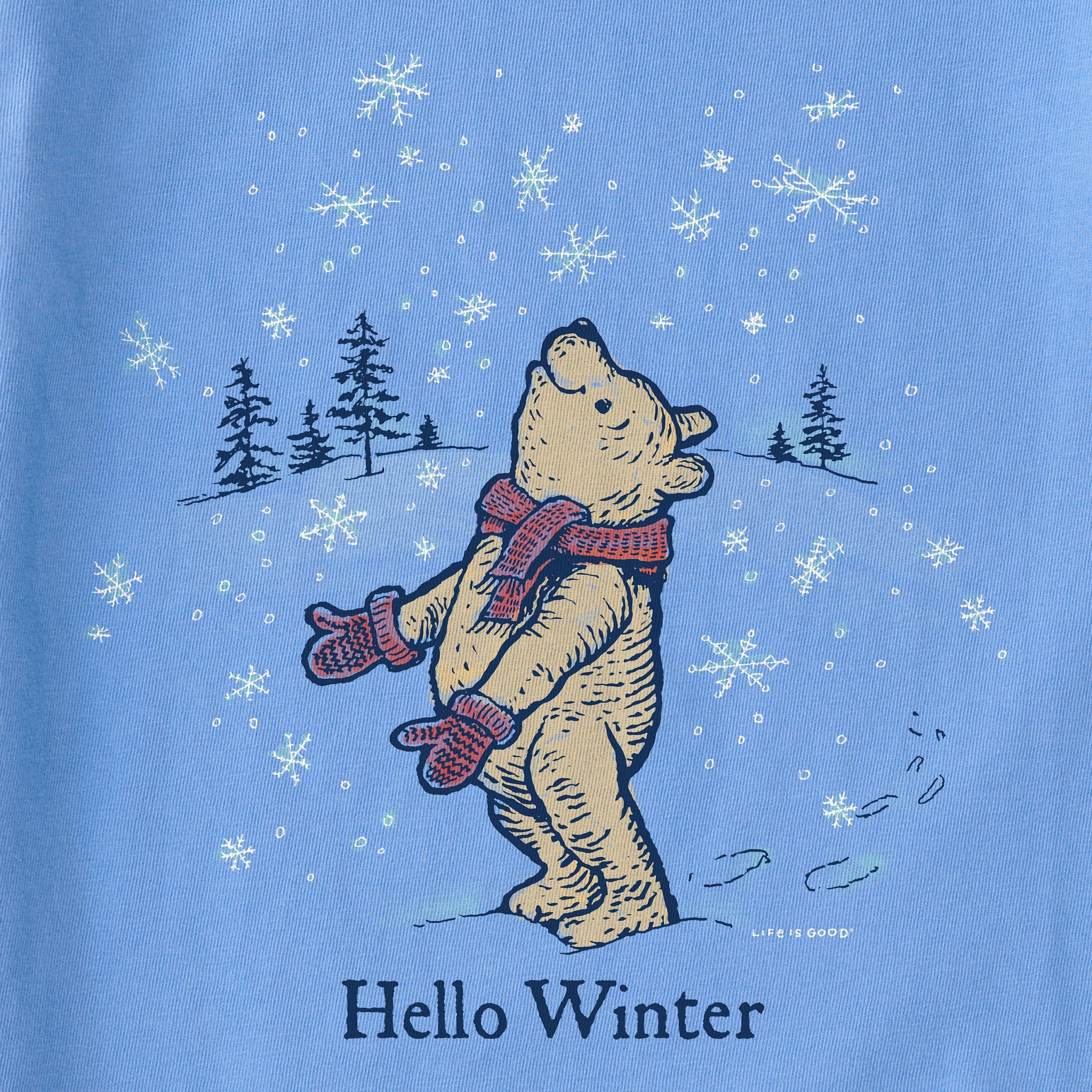 Women's Hello Winter Winnie Long Sleeve Crusher Vee