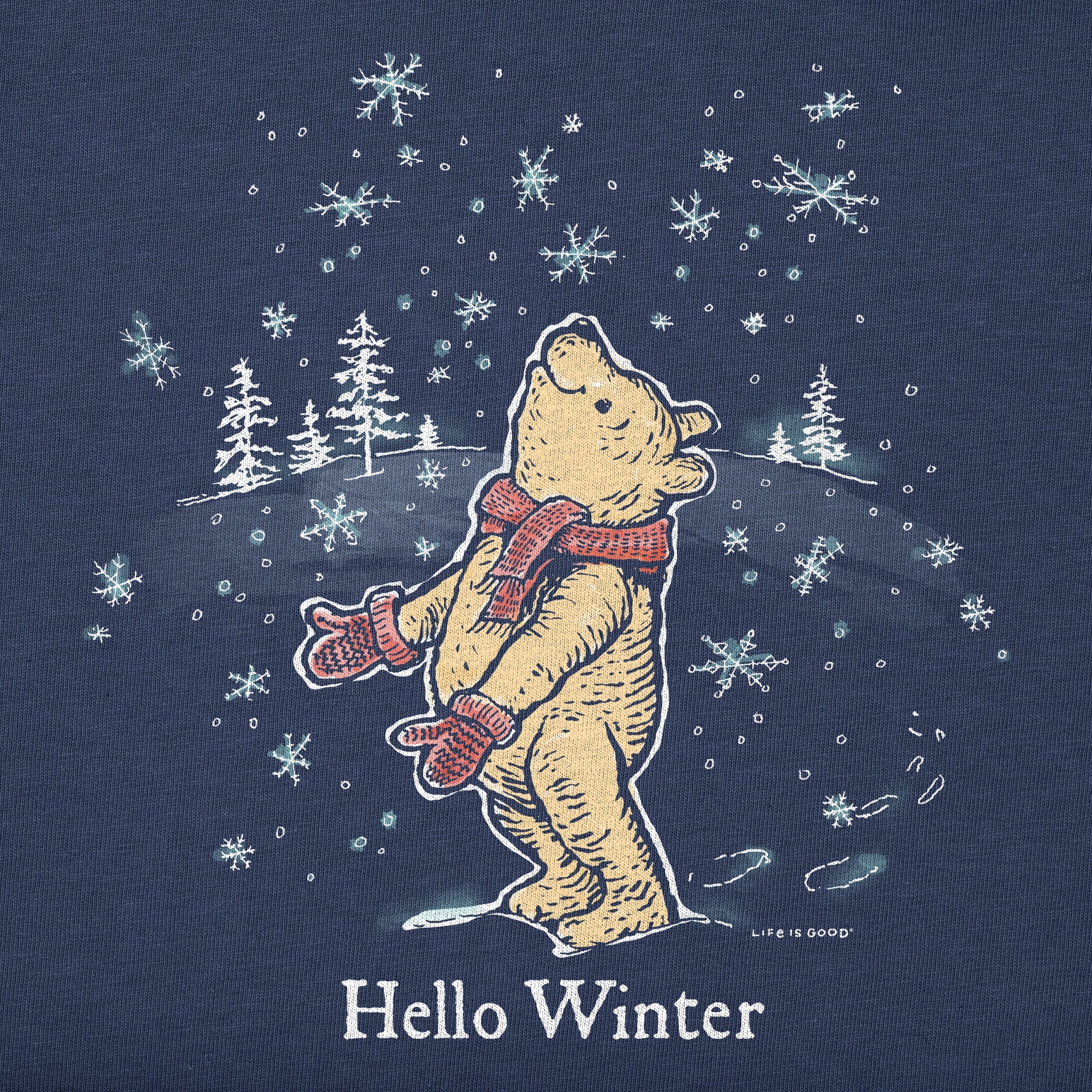Women's Hello Winter Winnie Long Sleeve Crusher Vee