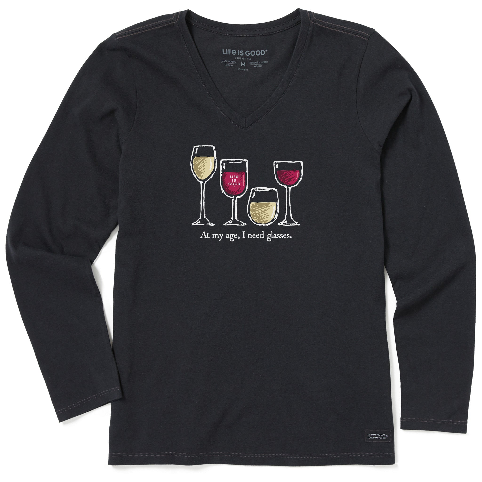 Women's I Need Wine Glasses Long Sleeve Crusher Vee