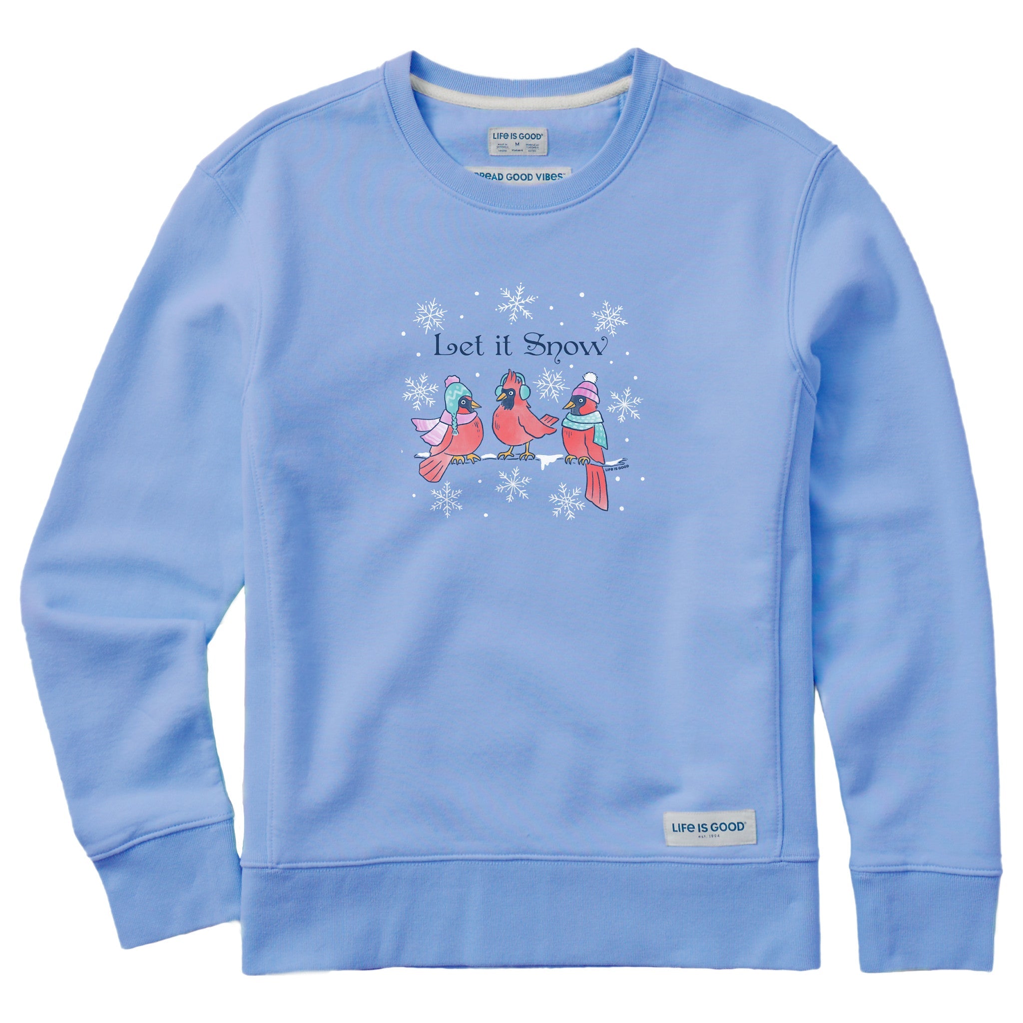 Women's Let it Snow Cardinals Simply True Fleece Crew