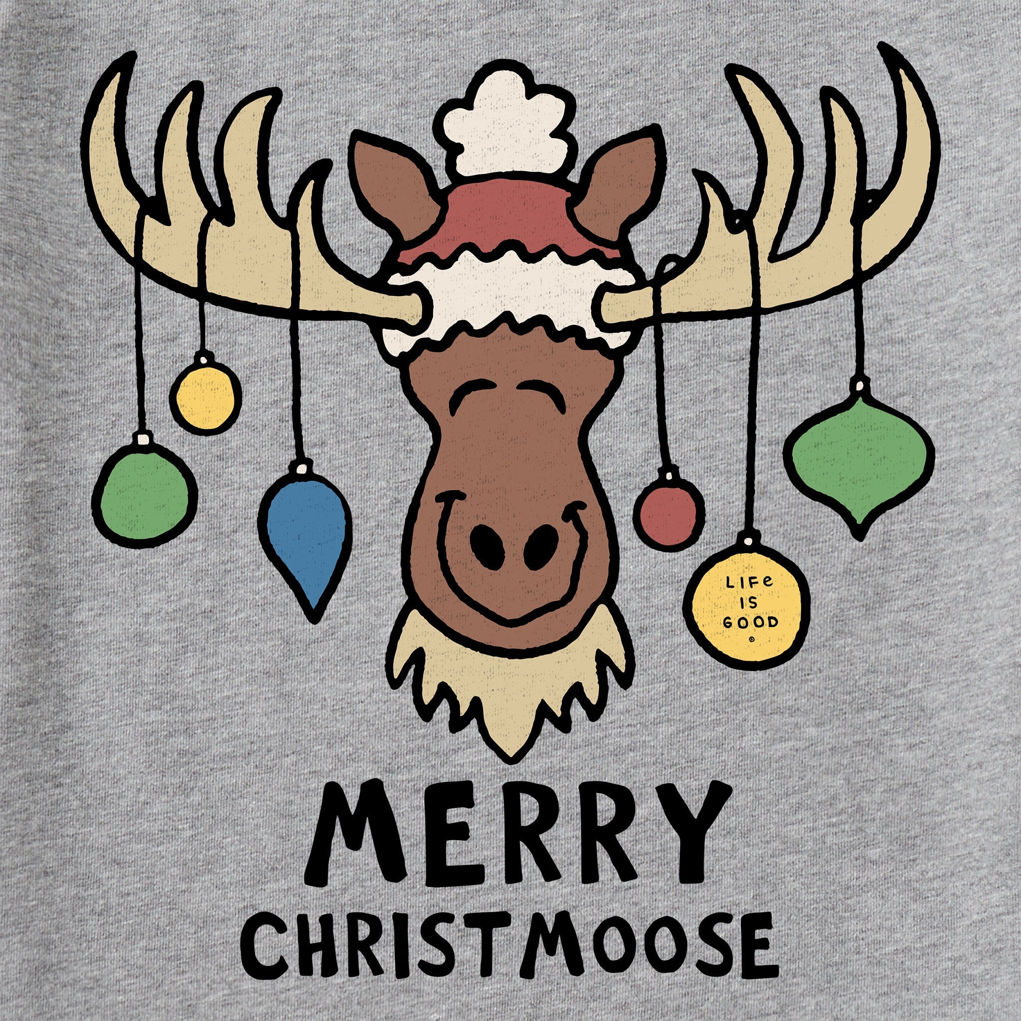 Kids Merry Christmoose Ornaments Vintage Long Sleeve Crusher Tee
