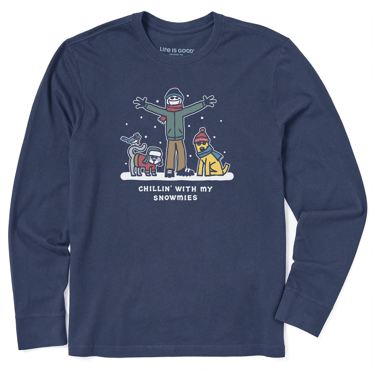 Men's Jake & Friends Snowmies Long Sleeve Crusher Tee