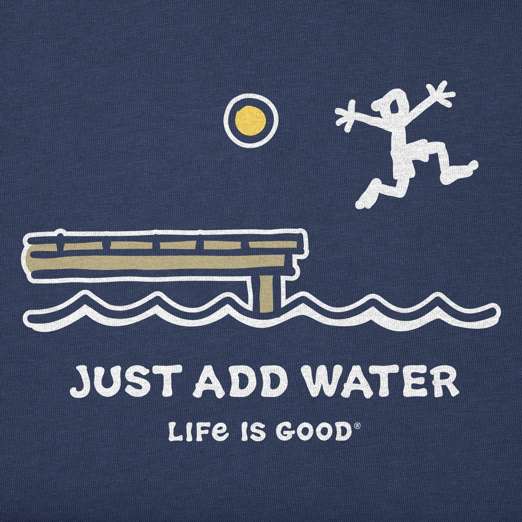 Men's Dock Jump Just Add Water Short Sleeve Crusher Tee