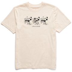 Men's Steamboat Willie at the Helm Short Sleeve Crusher Tee