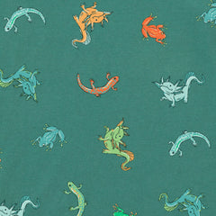 Toddler Axolotl and Amphibians Pattern Short Sleeve Crusher Tee